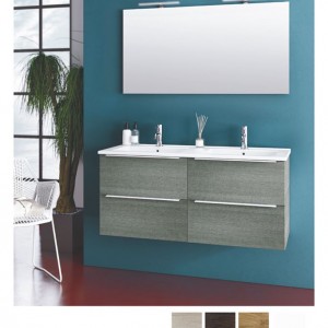 Mobile da bagno Chiara da 120 Cm c/doppia ciotola 