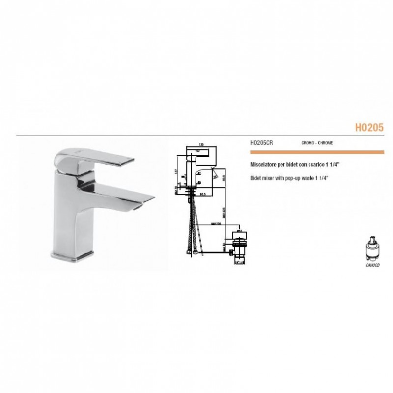 Miscelatore bidet serie HOPE