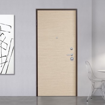Porta blindata a cilindro europeo, rovere sbiancato (luce netta 90cm )