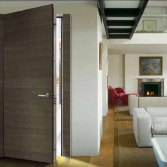 Porta blindata a cilindro europeo  , wenge' ( luce netta 80cm ) 