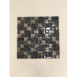 Mosaico su rete Glitter Nero - 30x30 Cm