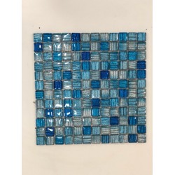 Mosaico su rete STIRPE BLU 30x30 Cm